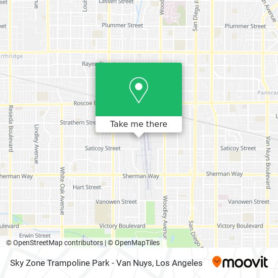 Sky Zone Trampoline Park - Van Nuys map