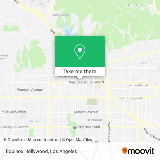 Mapa de Equinox Hollywood