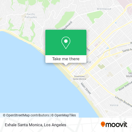 Mapa de Exhale Santa Monica