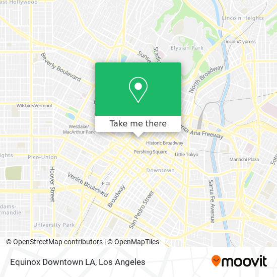 Equinox Downtown LA map