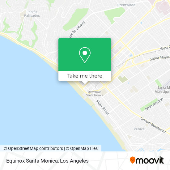 Mapa de Equinox Santa Monica
