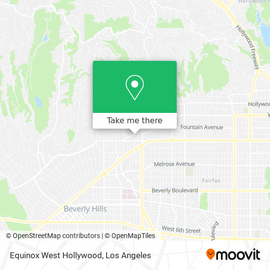 Mapa de Equinox West Hollywood