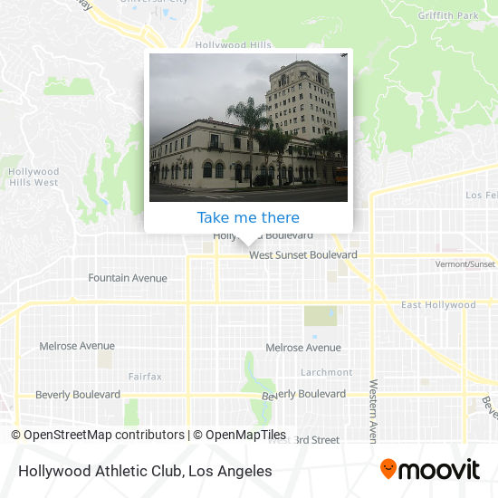 Hollywood Athletic Club map