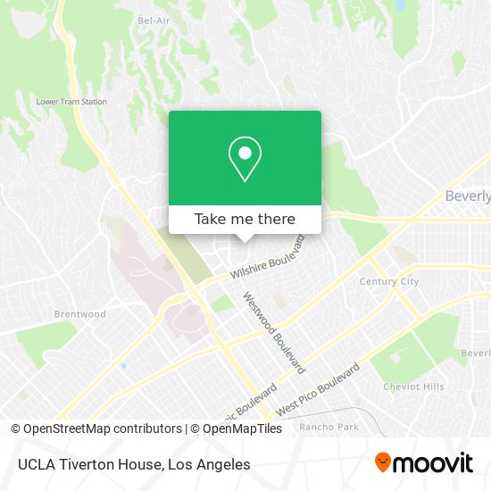 UCLA Tiverton House map