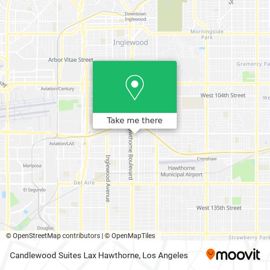 Candlewood Suites Lax Hawthorne map