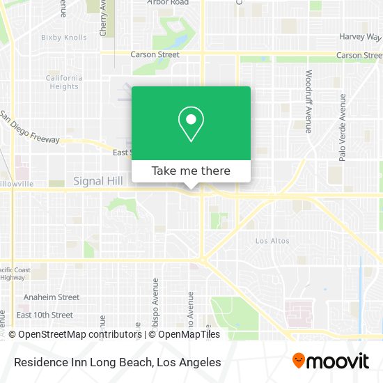 Residence Inn Long Beach map