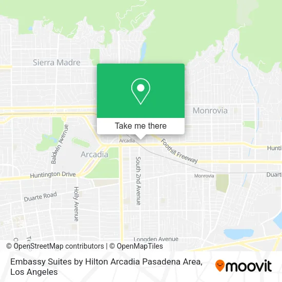 Mapa de Embassy Suites by Hilton Arcadia Pasadena Area