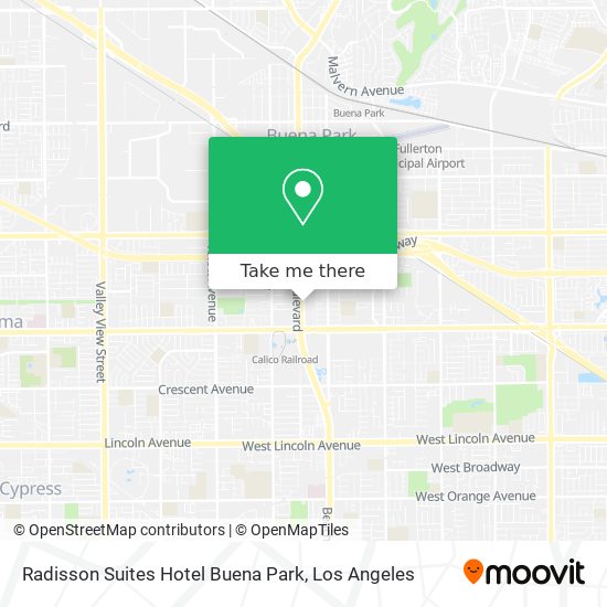 Mapa de Radisson Suites Hotel Buena Park