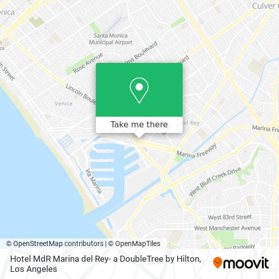 Mapa de Hotel MdR Marina del Rey- a DoubleTree by Hilton
