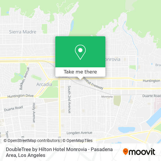 Mapa de DoubleTree by Hilton Hotel Monrovia - Pasadena Area