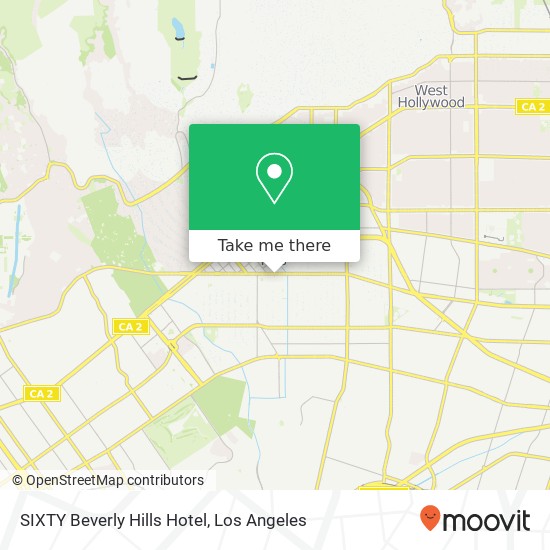 SIXTY Beverly Hills Hotel map