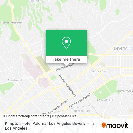 Mapa de Kimpton Hotel Palomar Los Angeles Beverly Hills