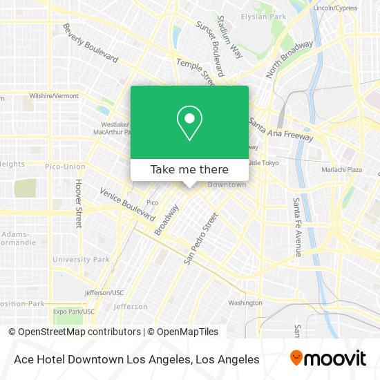 Mapa de Ace Hotel Downtown Los Angeles