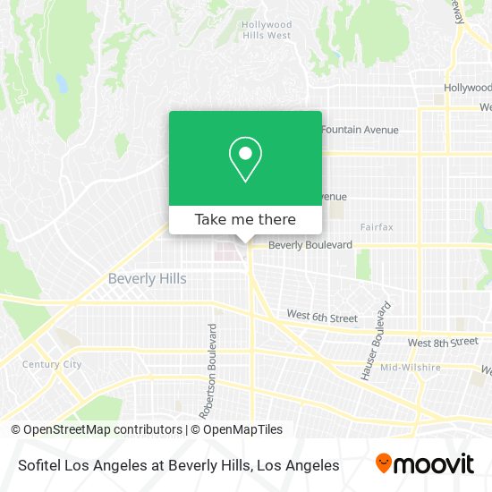 Sofitel Los Angeles at Beverly Hills map