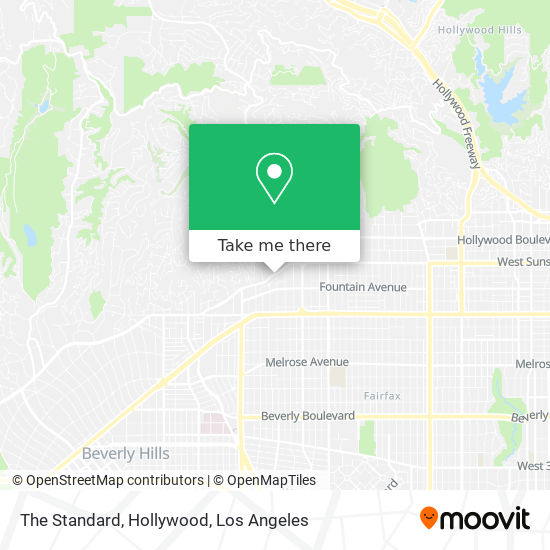 Mapa de The Standard, Hollywood