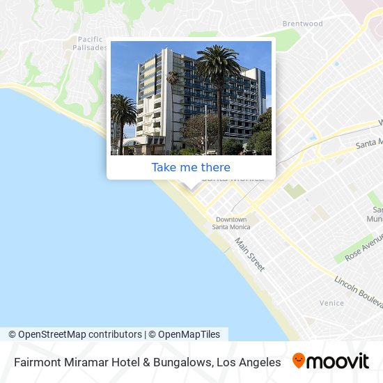 Fairmont Miramar Hotel & Bungalows map