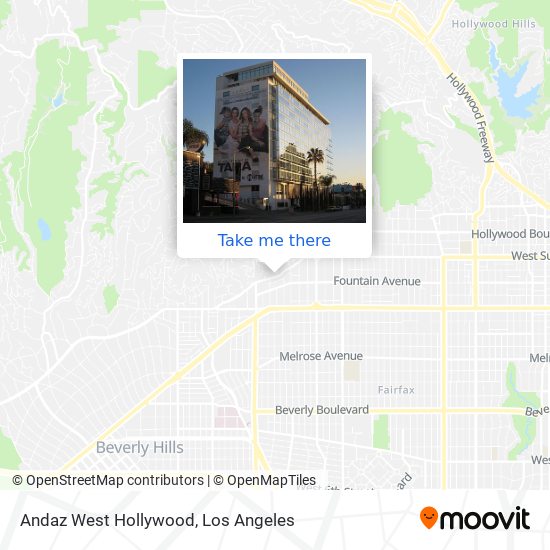 Andaz West Hollywood map