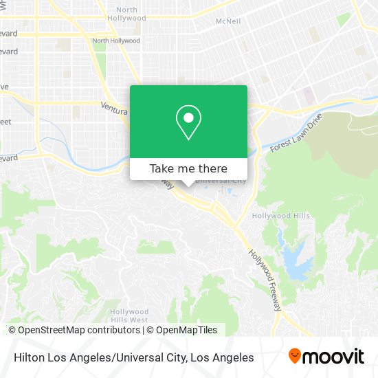 Mapa de Hilton Los Angeles / Universal City
