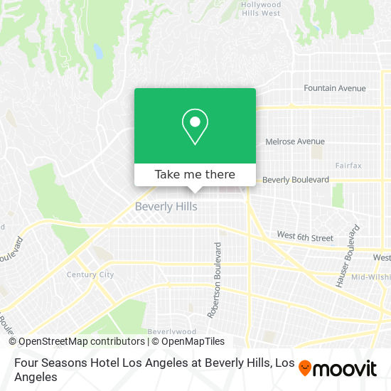 Four Seasons Hotel Los Angeles at Beverly Hills map