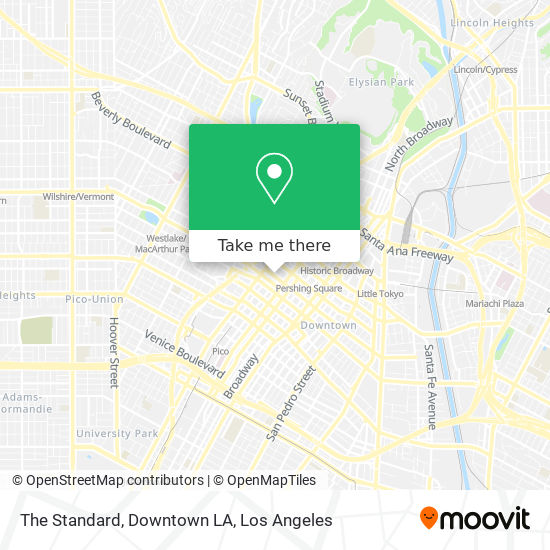 Mapa de The Standard, Downtown LA