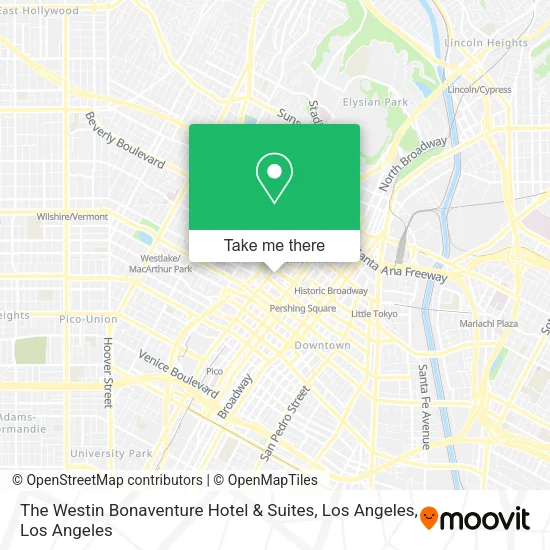 The Westin Bonaventure Hotel & Suites, Los Angeles map