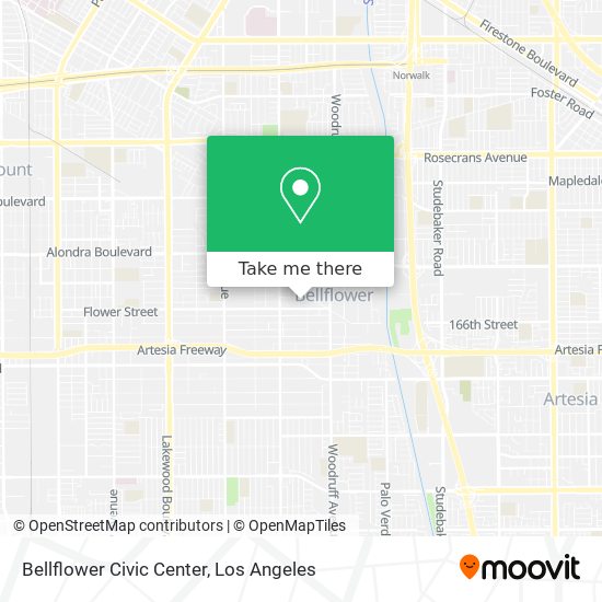 Bellflower Civic Center map