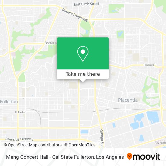 Meng Concert Hall - Cal State Fullerton map