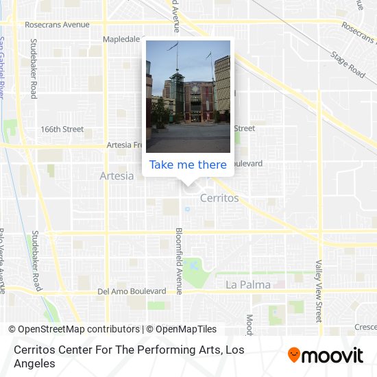Mapa de Cerritos Center For The Performing Arts