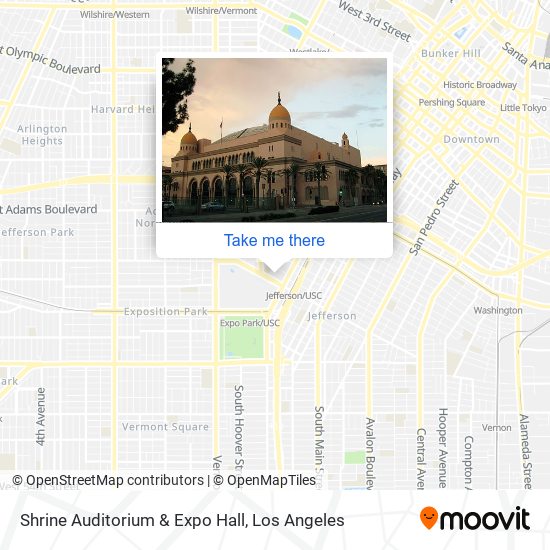 Mapa de Shrine Auditorium & Expo Hall