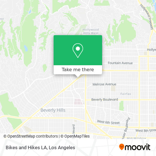 Bikes and Hikes LA map