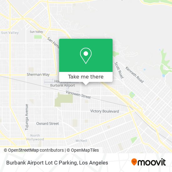 Mapa de Burbank Airport Lot C Parking