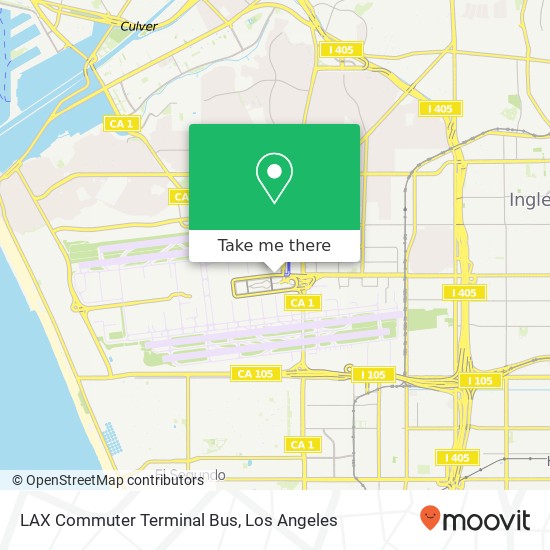 LAX Commuter Terminal Bus map