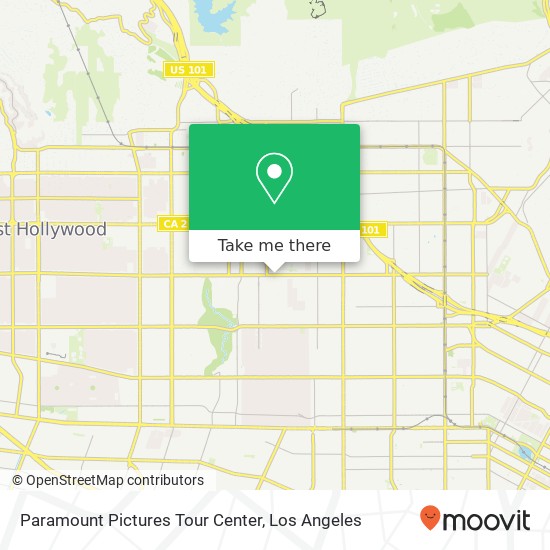 Paramount Pictures Tour Center map