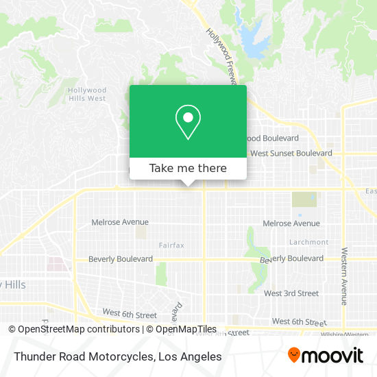 Thunder Road Motorcycles map