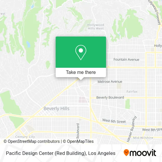 Mapa de Pacific Design Center (Red Building)