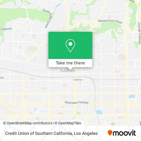 Mapa de Credit Union of Southern California