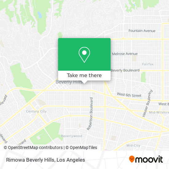 Rimowa Beverly Hills map