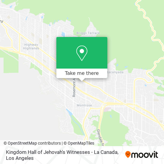Kingdom Hall of Jehovah's Witnesses - La Canada map