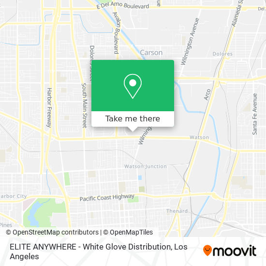 ELITE ANYWHERE - White Glove Distribution map