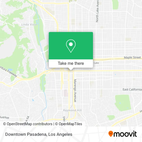 Downtown Pasadena map
