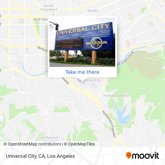 Universal City, CA map