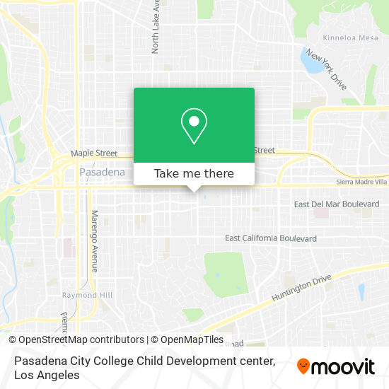 Pasadena City College Child Development center map