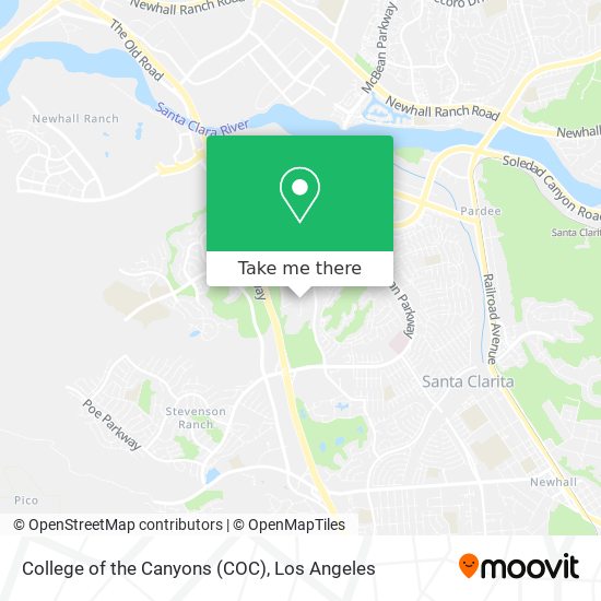 Mapa de College of the Canyons (COC)
