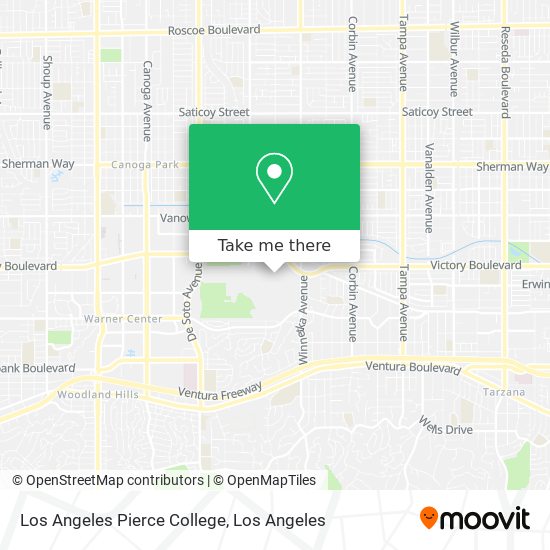 Los Angeles Pierce College map