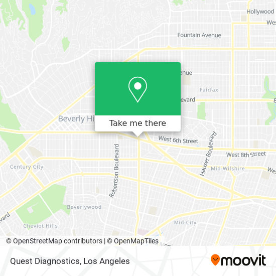 Quest Diagnostics map