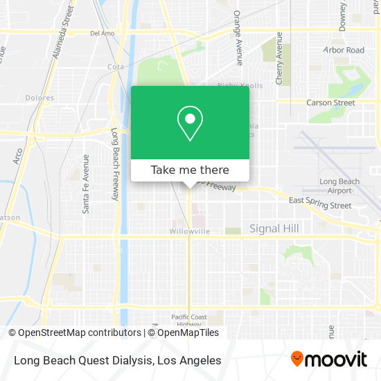 Long Beach Quest Dialysis map
