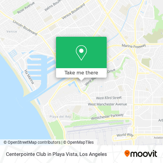 Centerpointe Club in Playa Vista map