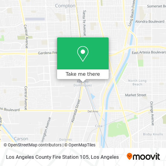 Los Angeles County Fire Station 105 map