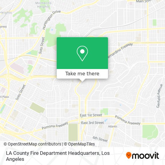 LA County Fire Department Headquarters map