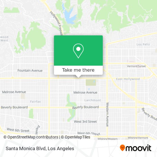 Santa Monica Blvd map